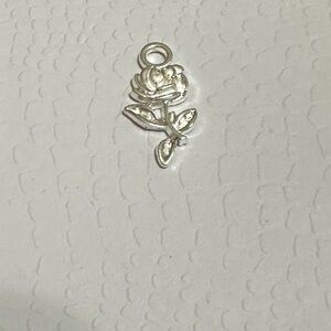 Sterling Silver Rose charm.